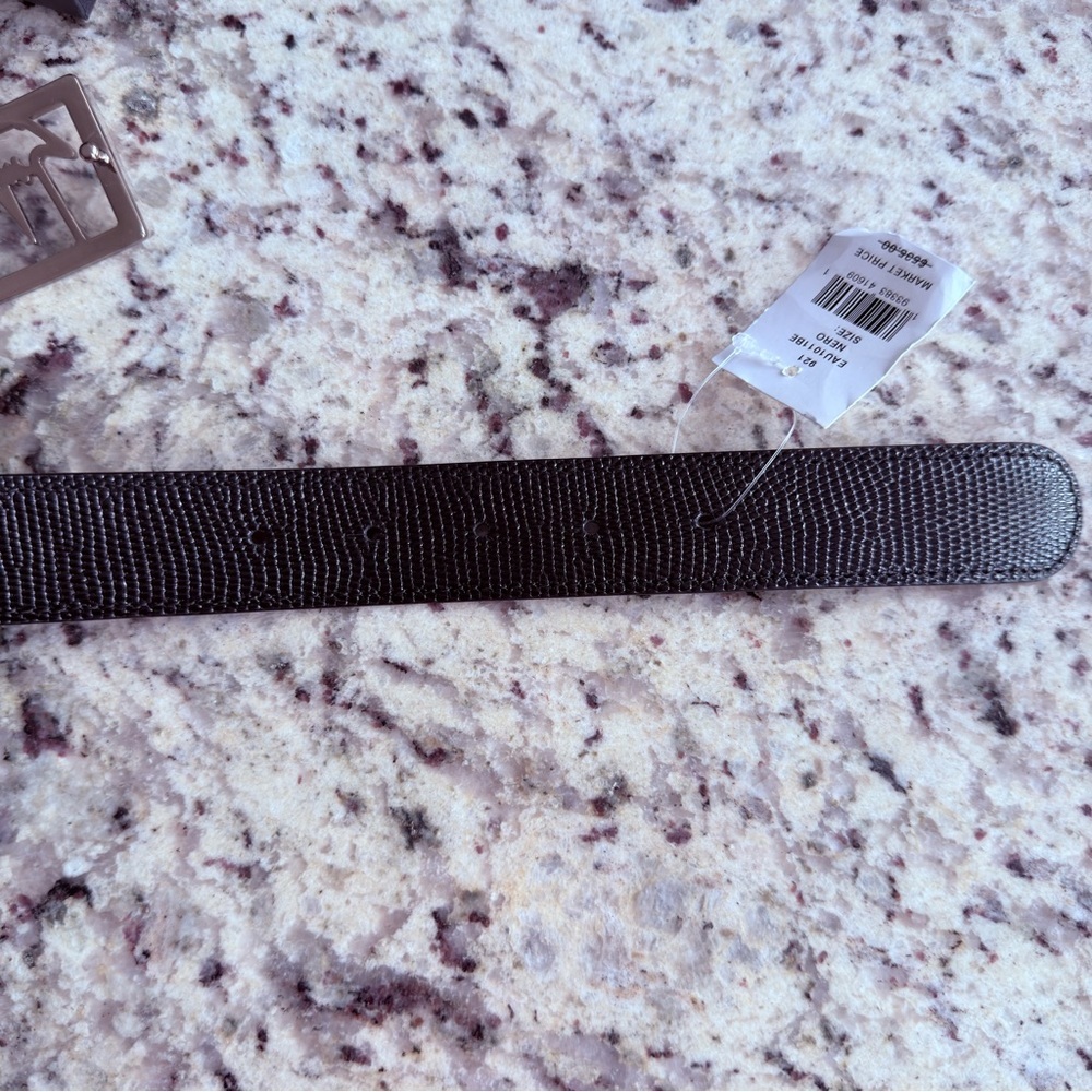 GIUSEPPE ZANOTTI Logo Black Leather Men’s Belt NWT!! - Picture 10 of 12